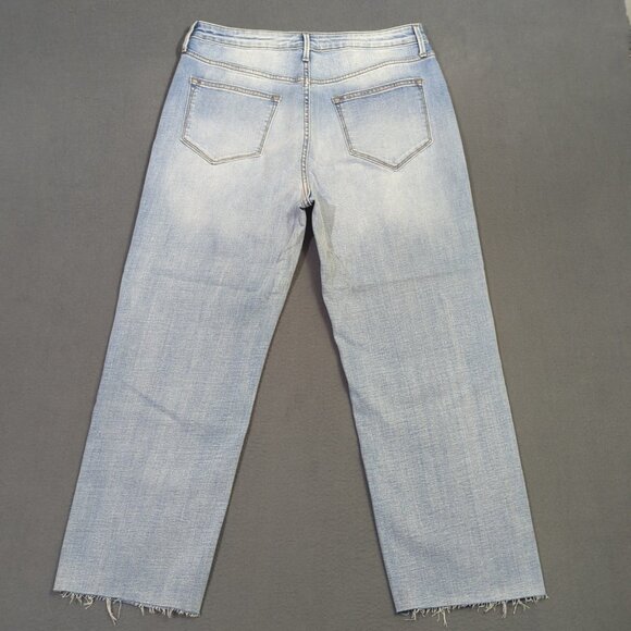 Driftwood Jeans Women's 32x27 Blue Royce Straight Raw Hems High Rise Denim - Picture 2 of 11